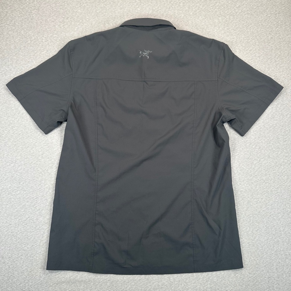 Arcteryx Skyline Shirt Mens Large Blue Short Sleeve Snap Pocket Outdoor Hiking - Picture 9 of 11